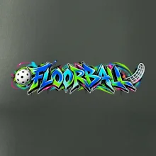 Florbalové graffiti v neonových barvách