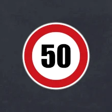 Dopravná značka - obmedzenie rýchlosti 50 Dopravná značka - obmedzenie rýchlosti 50