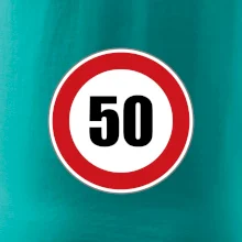 Dopravná značka - obmedzenie rýchlosti 50