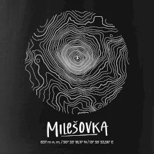 Milešovka - vrstevnice v kruhu