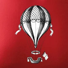 Teplovzdušný balón kreslený