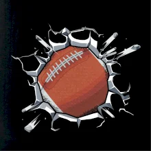 Americký futbal lopta v triku