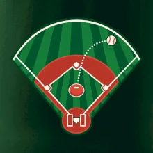 Baseballové hřiště z ptačí perspektivy