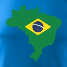 Brazília vlajka v mape
