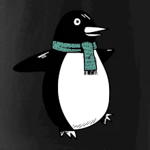 Tučniak so zeleným šálom