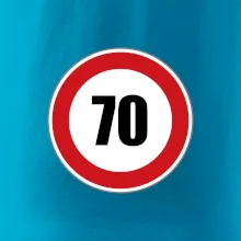 Dopravná značka - obmedzenie rýchlosti 70