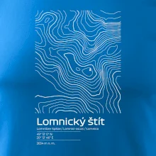 Lomnický štít - vrstevnice v obdĺžniku