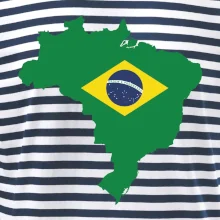 Brazília vlajka v mape Brazília vlajka v mape