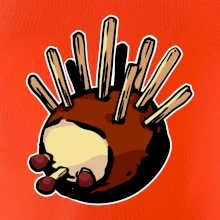 Gaštanový ježko - prsník