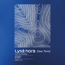 Lysá hora - vrstevnice v obdĺžniku