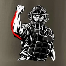 Baseballový rozhodčí signalizuje strike
