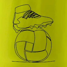 Futbalová lopta kopačka jedným ťahom