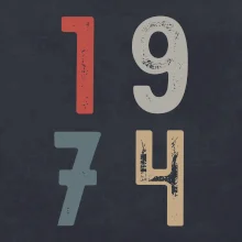 Vintage číslica 1974 Vintage číslica 1974