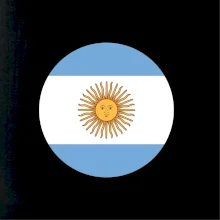 Argentína vlajka guľatá