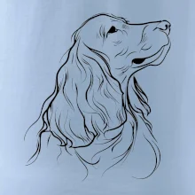 Anglický kokeršpaniel čierna kresba