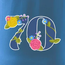 Kvetinové číslo kreslené - 70