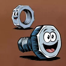 Parové tričko - Skrutka a matka