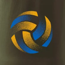 Volejbalová lopta raster farebný