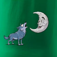 Parové tričko - Vlk a mesiac