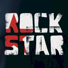 Rock star nápis Rock star nápis
