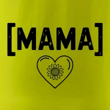 Mama nápis a srdce a slnečnice