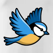 Sýkorka modrinka na prsníku