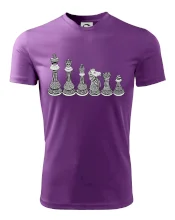 Šachové figúrky v rade - kreslené