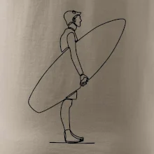 Surfer stojaci jedným ťahom