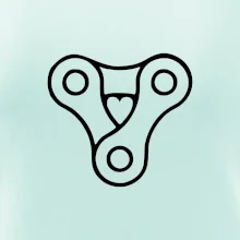 Cyklo srdce reťaz trojuholník