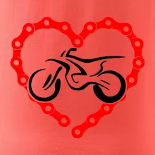 Moto srdce reťaz - enduro Moto srdce reťaz - enduro