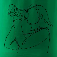 Fotografka stojaca jedným ťahom