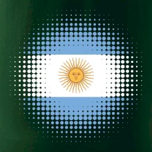 Argentína vlajka bodkovaná