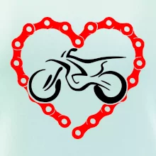 Moto srdce reťaz - enduro Moto srdce reťaz - enduro