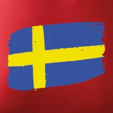 Švédsko vlajka štetkou