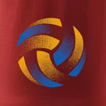 Volejbalová lopta raster farebný