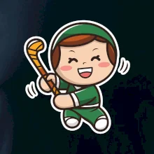 Ikona pozemný hokej chlapec / holka