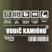 Čiarový kód - Vodič kamiónu Čiarový kód - Vodič kamiónu