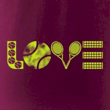Tenis love nápis