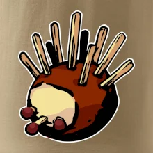 Gaštanový ježko - prsník