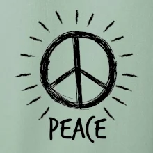 Peace symbol čiernobiely