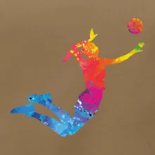 Volejbalistka splash s loptou