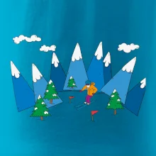 Lyžiar a farebné hory Lyžiar a farebné hory