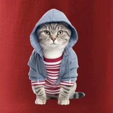 Mačka v pruhovanom triku