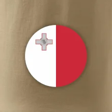 Vlajka Malta okrúhla veľká
