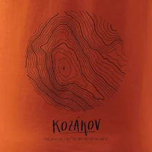 Kozákov - vrstevnice v kruhu