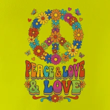 Peace and love - na výšku s květy