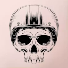 Motorkár lebka s guľatou hlavou