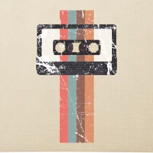 Retro kazeta - pruhy