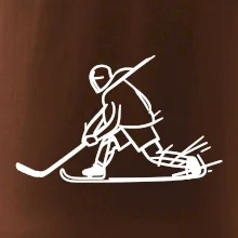 Kreslený hokejista tučnou fixkou