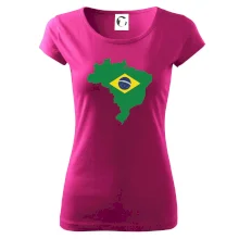 Brazília vlajka v mape